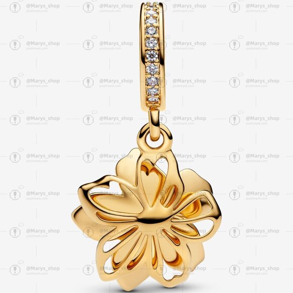 Pandora Blue Blossom Dangle Charm - Picture 2 of 5